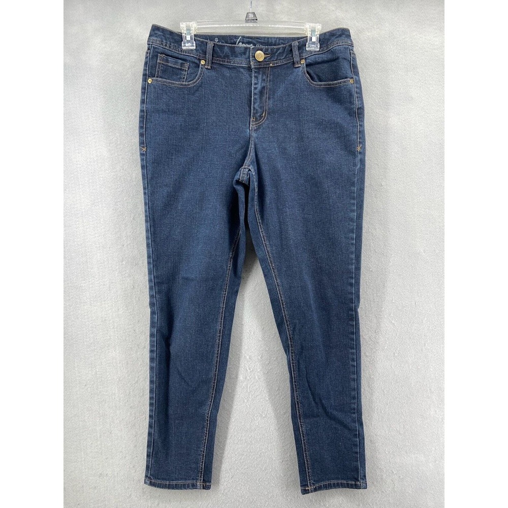 Lane Bryant Jeans Women's Sz‎ 14 Skinny Genius Fit Medium Wash Mid Rise Denim